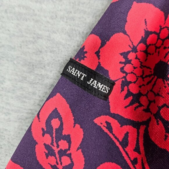 Saint James Floral Printed Size 10 3/4 Sleeve Boat Neck Tee - Picture 3 of 9